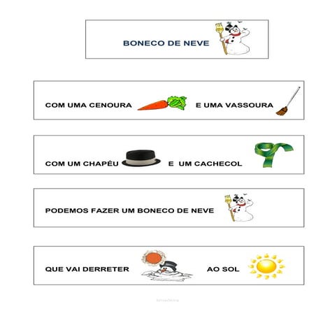 Poema ilustrado - O boneco de neve 