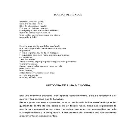Poemas olvidados