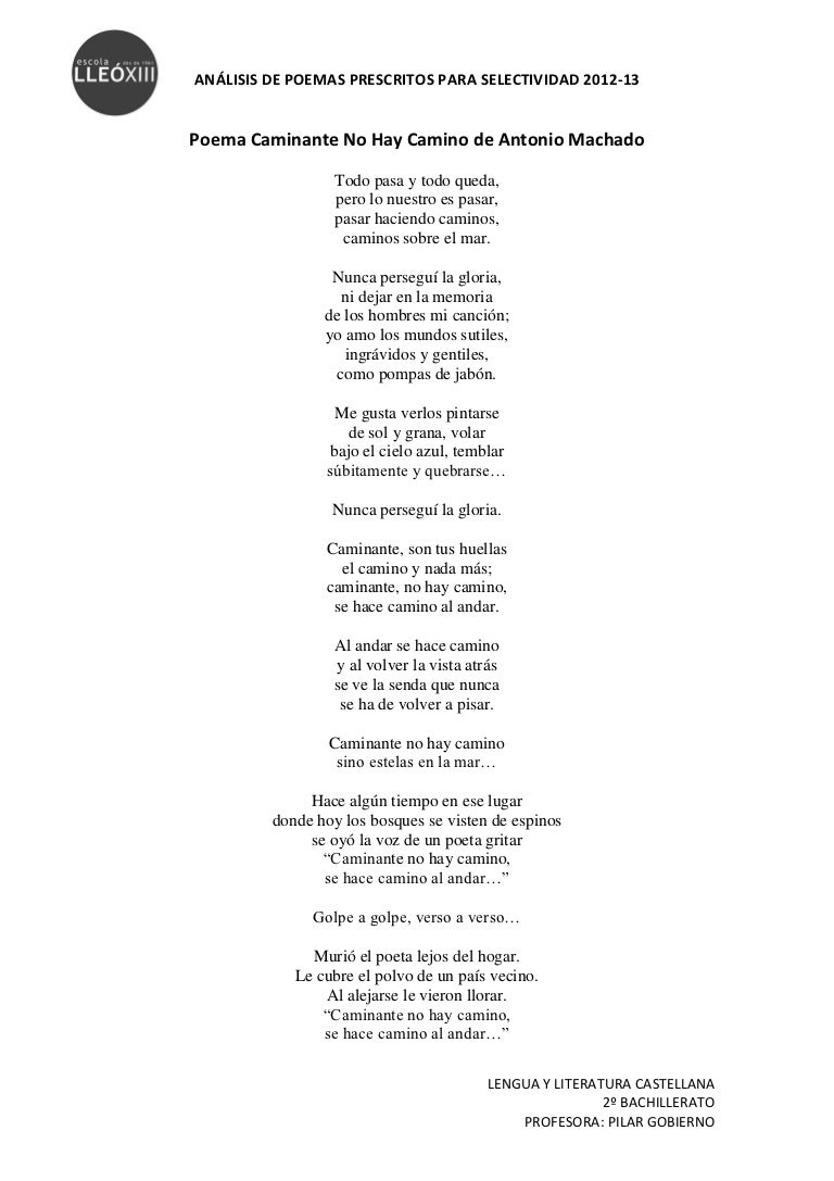 poemas y proverbios y cantares a machado temas para powerpoint