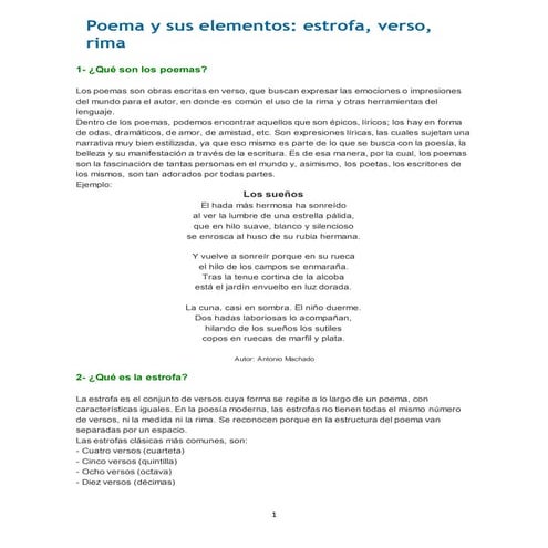 Poema y sus elementos
