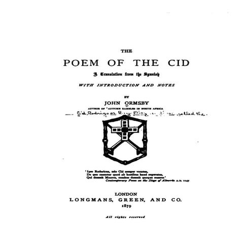 The Poem of the Cid