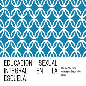 Educación Sexual Integral en la Escuela