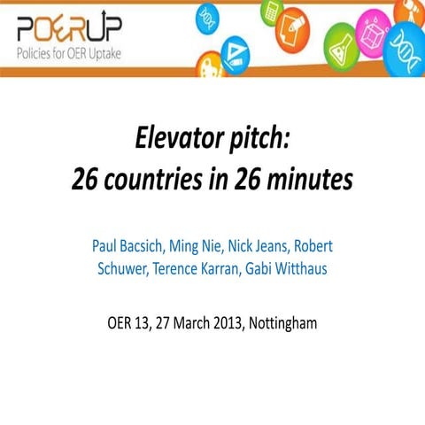 POERUP elevator pitch: 26 countries in 26 minutes