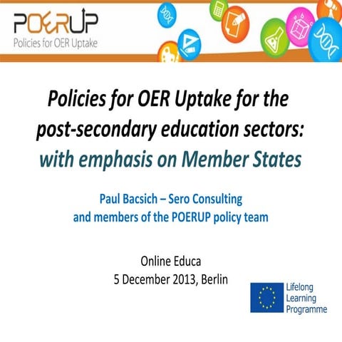 Policies for OER uptake - POERUP project explained