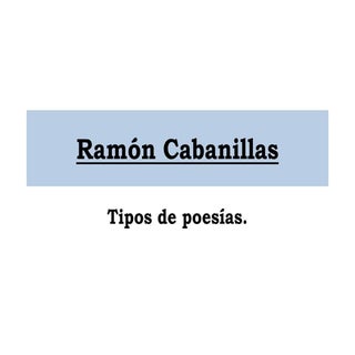 Poesía cabanillas