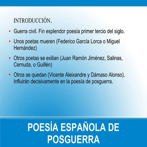 Poesía española de posguerra