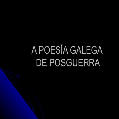 Poesía galega de posguerra