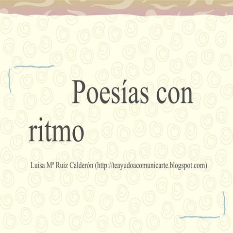 Poesías y ritmos sencillos | PPS