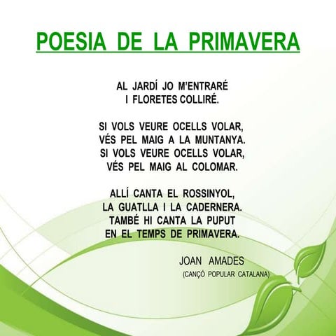 Poesia  de  la  primavera