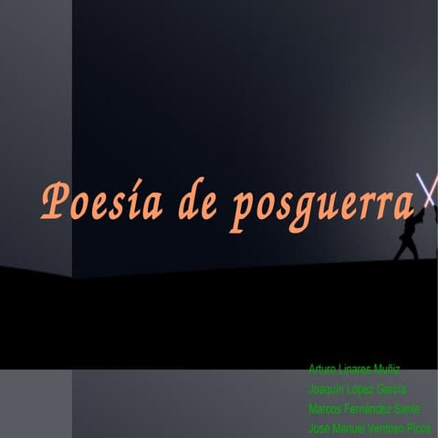 Poesia De Posguerra Y Novisimos