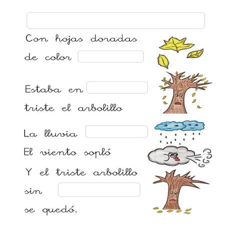 Poesia otoño para completar