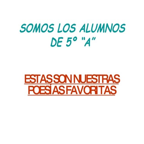 Poesias 5º