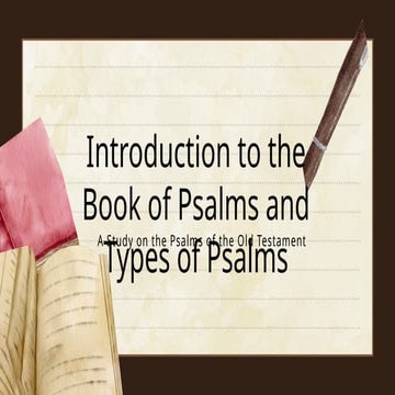 Introduction to the Book of Psalms | PPTX