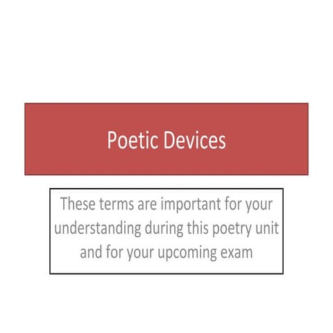 Poetic Devices