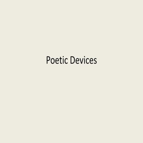 Poetic devices
