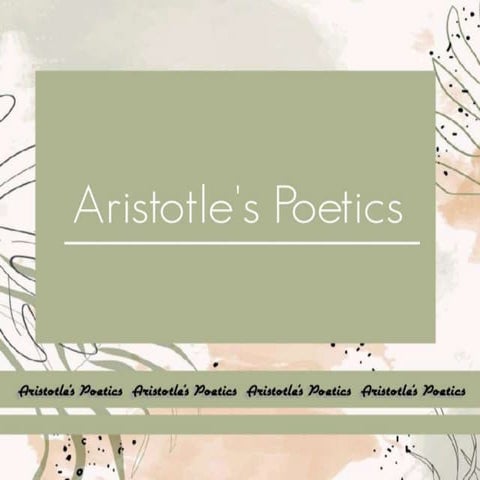 Aristotle's Poetics