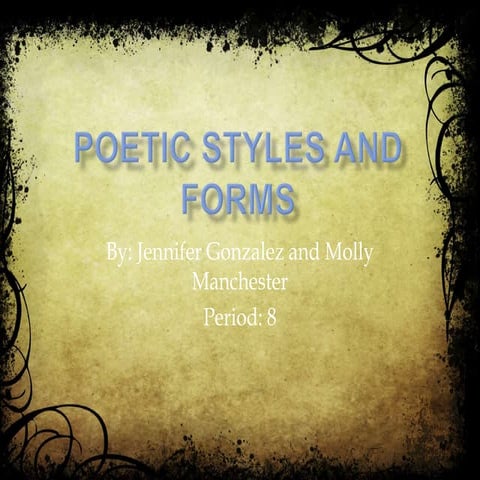 Poetic styles and forms