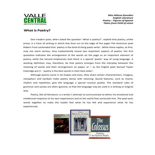 Poetry and figures of speech