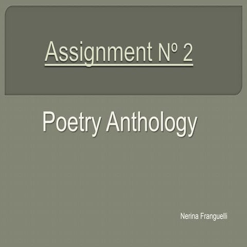 Poetry anthology
