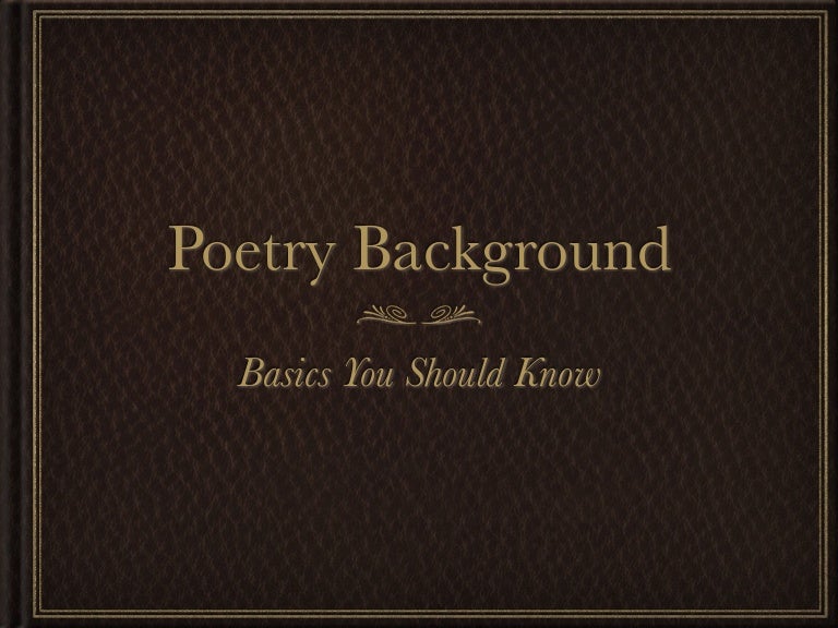 Poetry Ppt Poetry Ppt