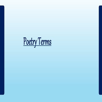 Poetry terms