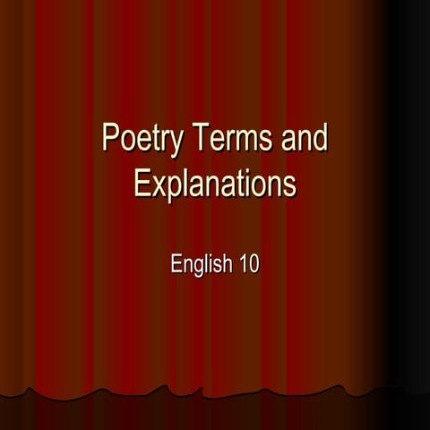 Introduction to Poetry (sans Sonnets)