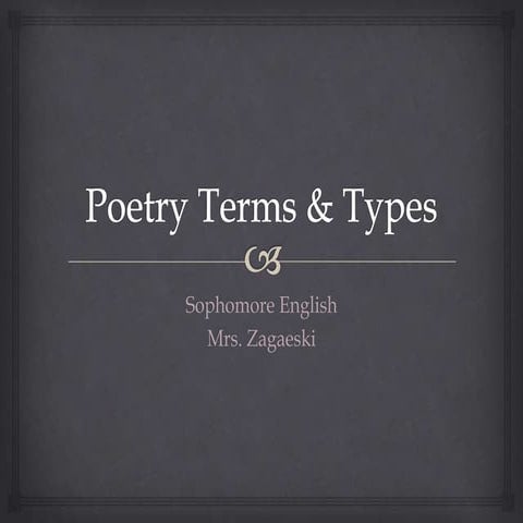 Poetry terms & types