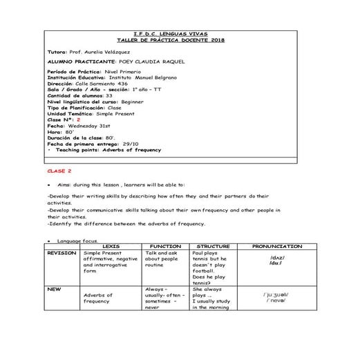 Poey   nivel primario -plan clase 2 - passed - copia