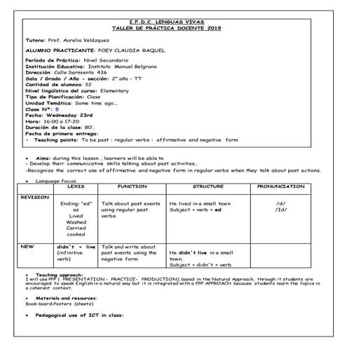 Poey  Nivel Secundario  Clase 5