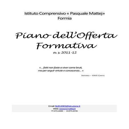 Piano dell'offerta formativa 2011-12