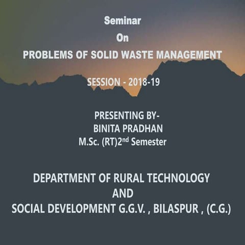 problems of solid waste management