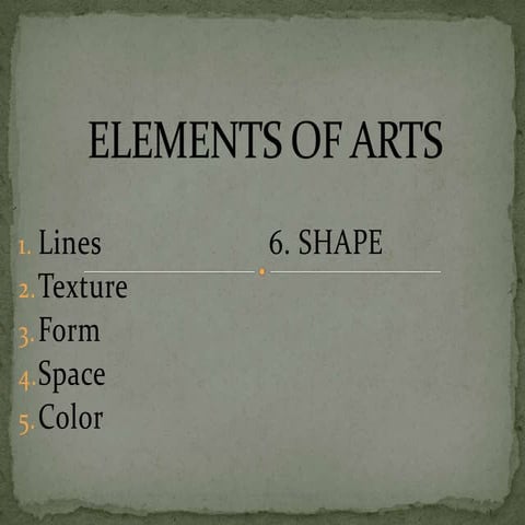 Elements Of Arts