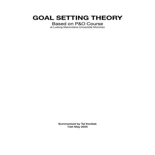 Goal setting theory | PPTX