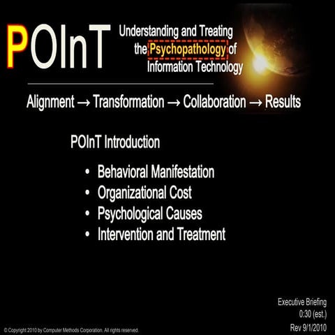 Intro to POInT Transformative Workshop