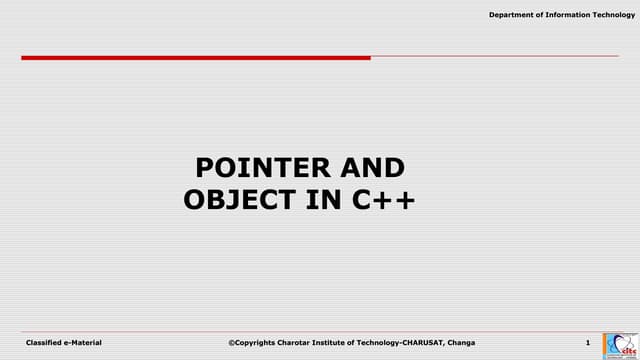 Pointer and Object in C++