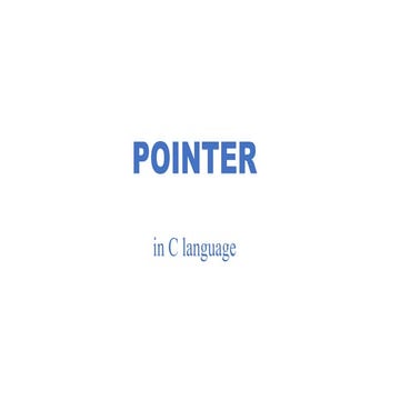 Pointer in c | PPT