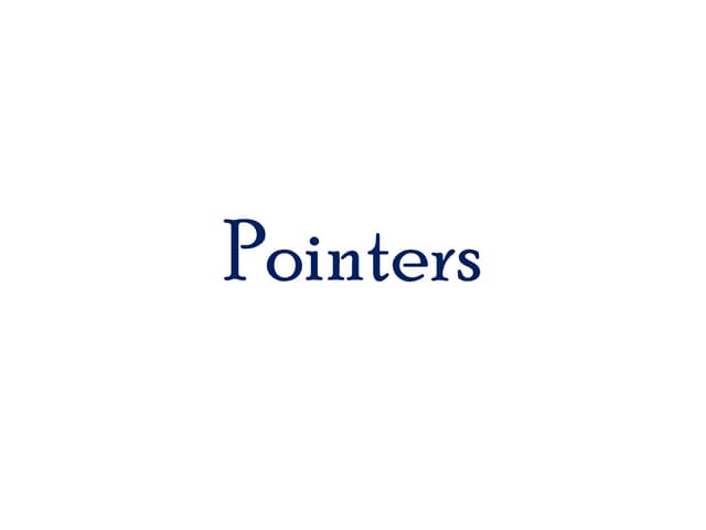 Pointer introduction day1