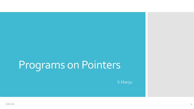 Pointers