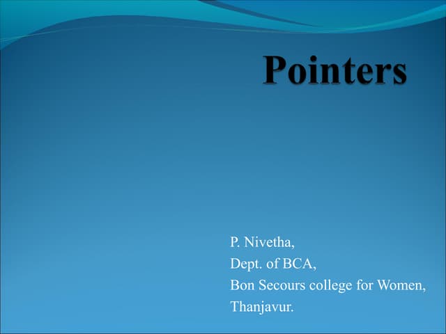Pointers