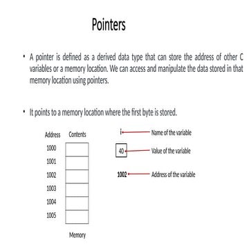 Introduction to Pointers, types of pointers