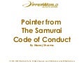 Pointers From The Samurai Code Of Conduct