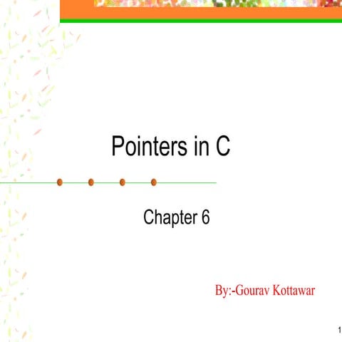 detailed information about Pointers in c language | PPT
