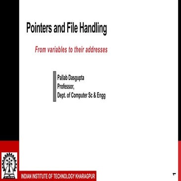 Pointers and Dynamic Memory Allocation | PPTX