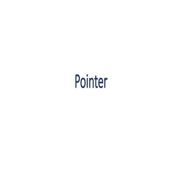 Pointers in c++ | PPTX