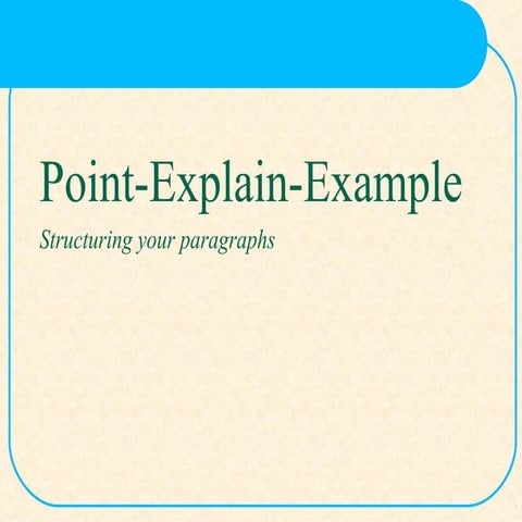Point, explain, example