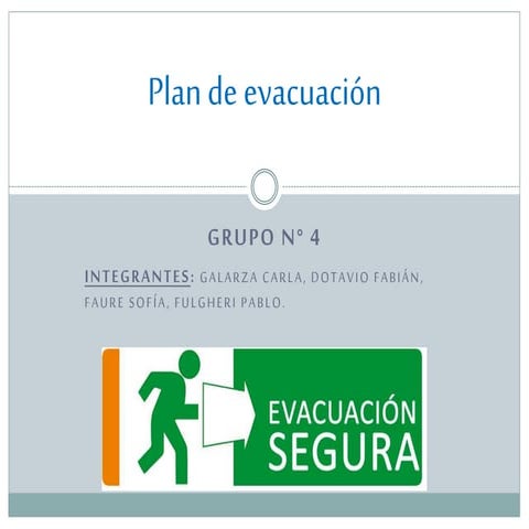 Plan de evacuacion.