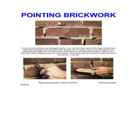 Pointing brickwork