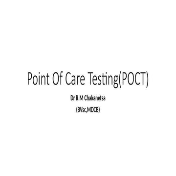 Point of care Testing on the site  .pptx