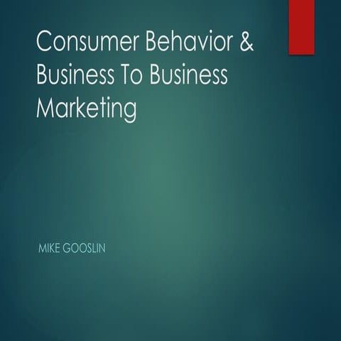 Point of view Slidedshare for foundations of marketing