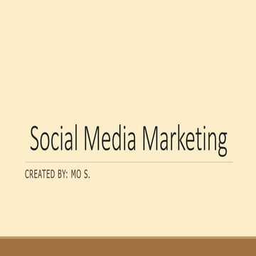 Social Media Marketing